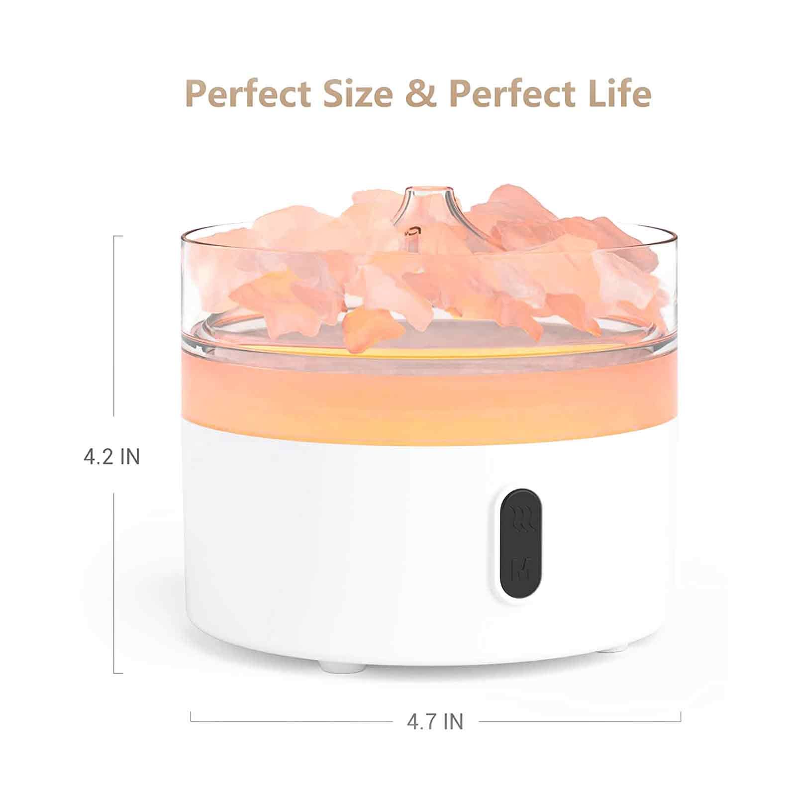Himalayan Salt Aroma Diffuser - Nachtlamp - USB-C - Vlameffect (zout niet inbegrepen) - Afbeelding 4