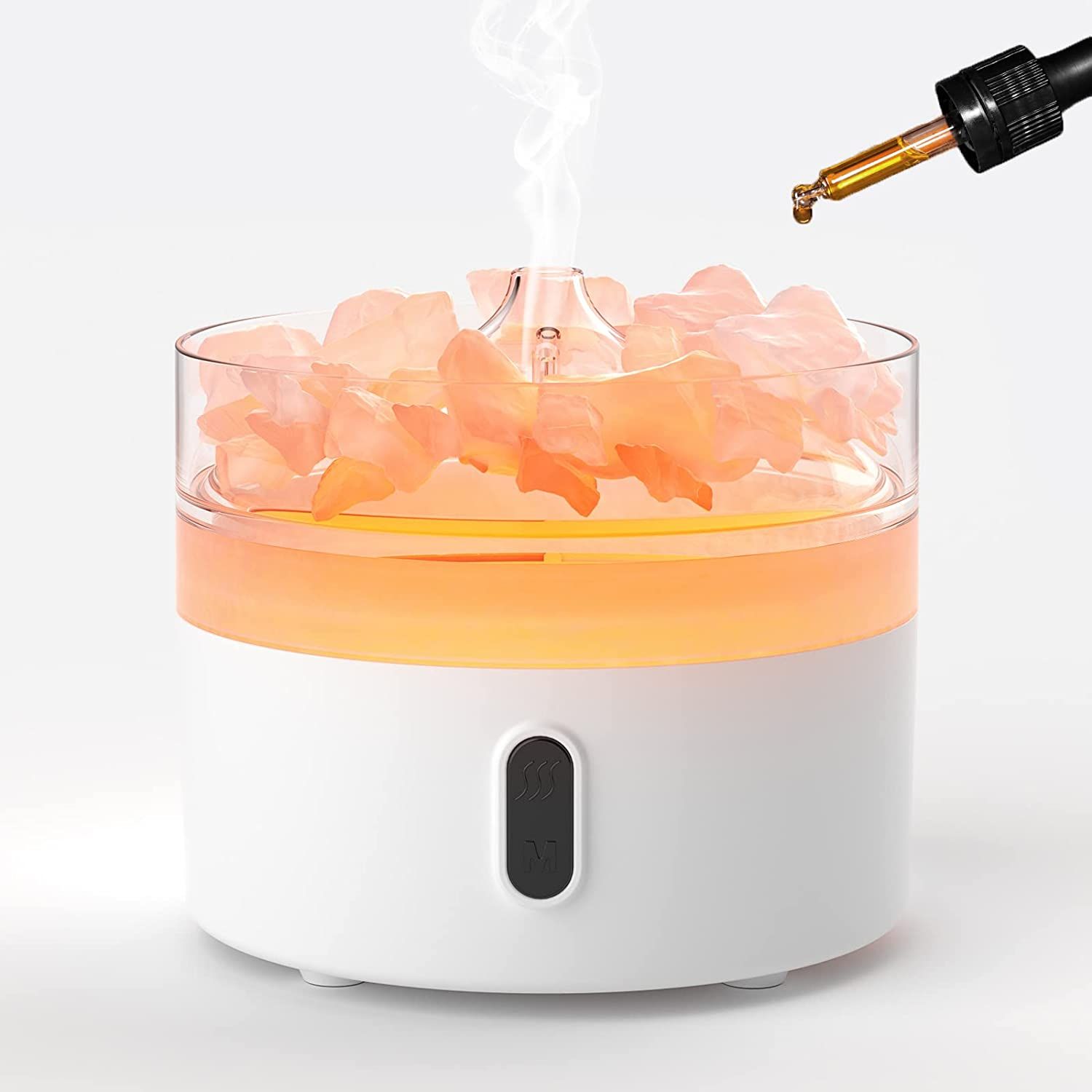 Himalayan Salt Aroma Diffuser - Nachtlamp - USB-C - Vlameffect (zout niet inbegrepen) - Afbeelding 2