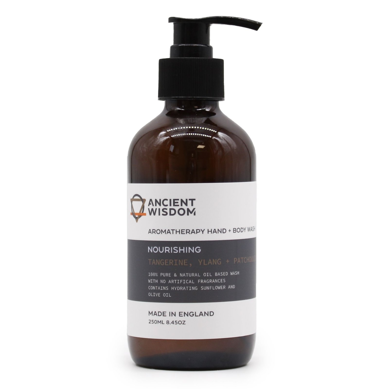 Hand- en Bodywash Gel Mandarijn, Ylang en Patchouli 250ml